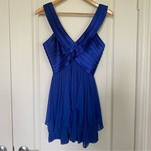 BCBGMAXAZRIA Navy Cocktail Silk Dress Size 0